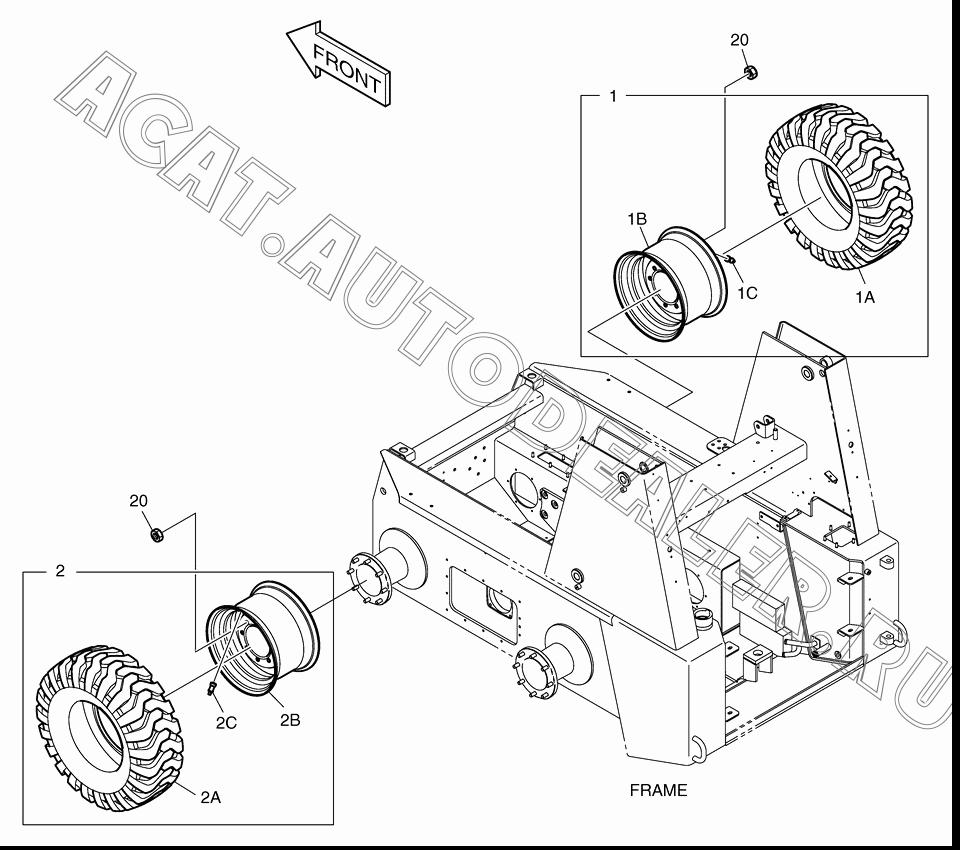 TIRE(10X16.5) K1022318 для Doosan 430 Plus