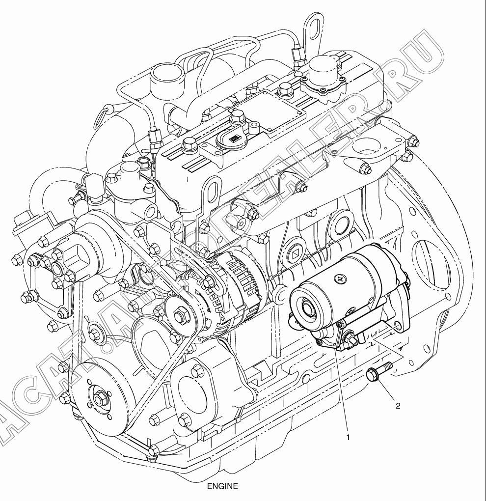 MOTOR;STARTER K1019334 для Doosan 430 Plus