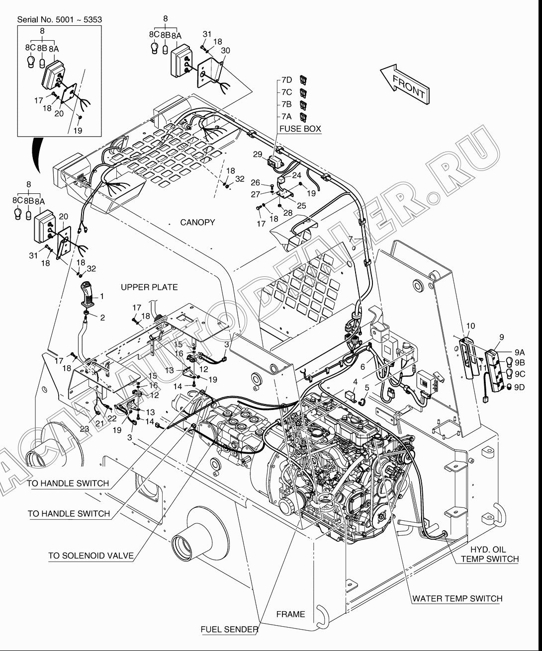 HARNESS;PARK K1019700 для Doosan 430 Plus