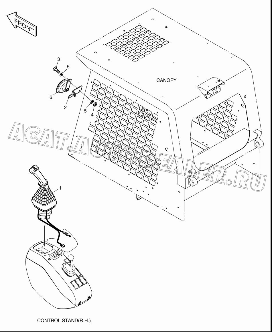 VALVE;JOYSTICK K1022808 для Doosan 430 Plus