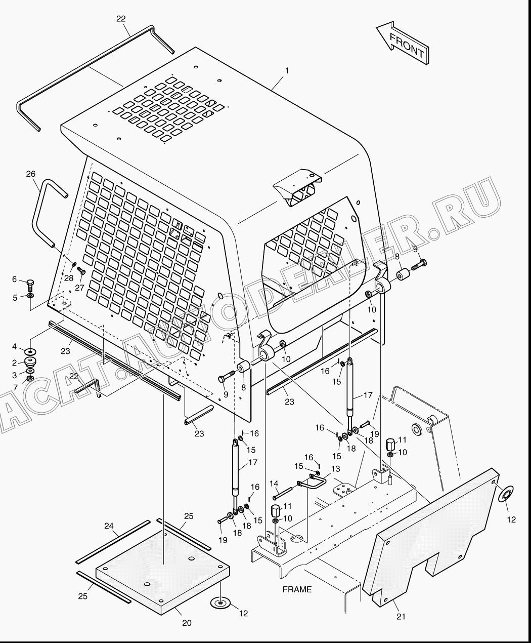 CANOPY ASS'Y K1021852 для Doosan 430 Plus