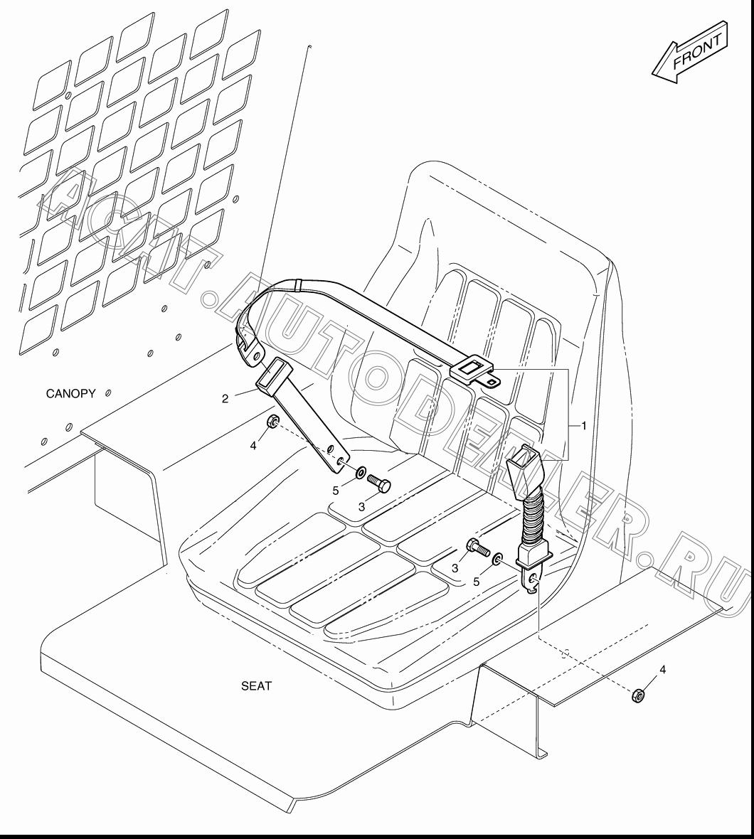 BELT;SEAT K1020168 для Doosan 430 Plus