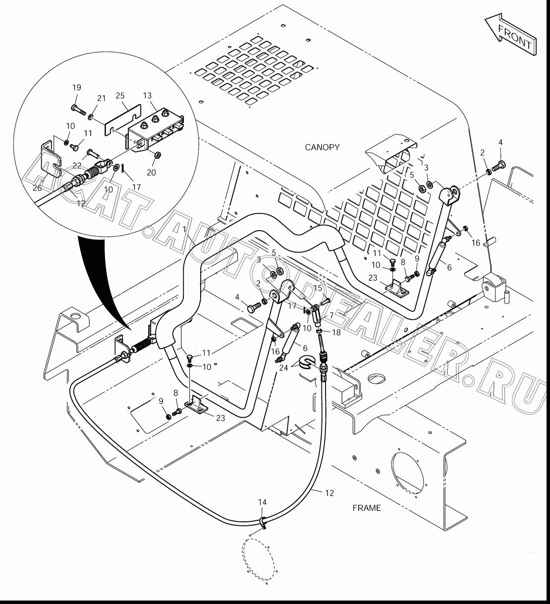 BAR;SEAT K1019985 для Doosan 430 Plus