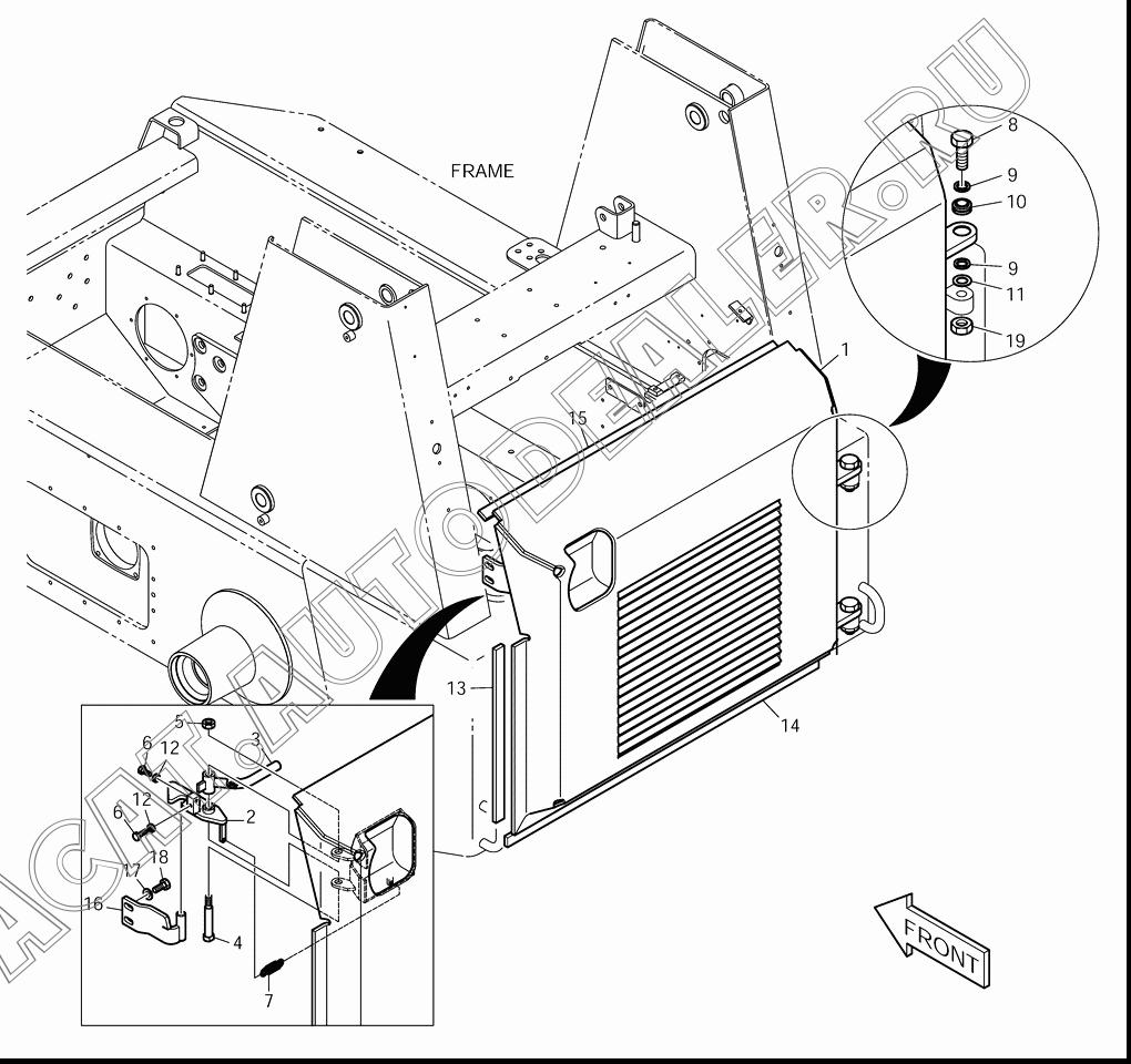 DOOR;REAR K1021359 для Doosan 430 Plus