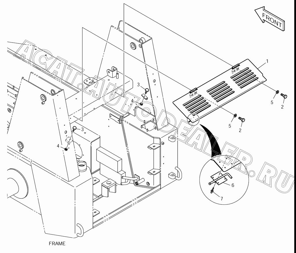 COVER;HOOD K1019826 для Doosan 430 Plus