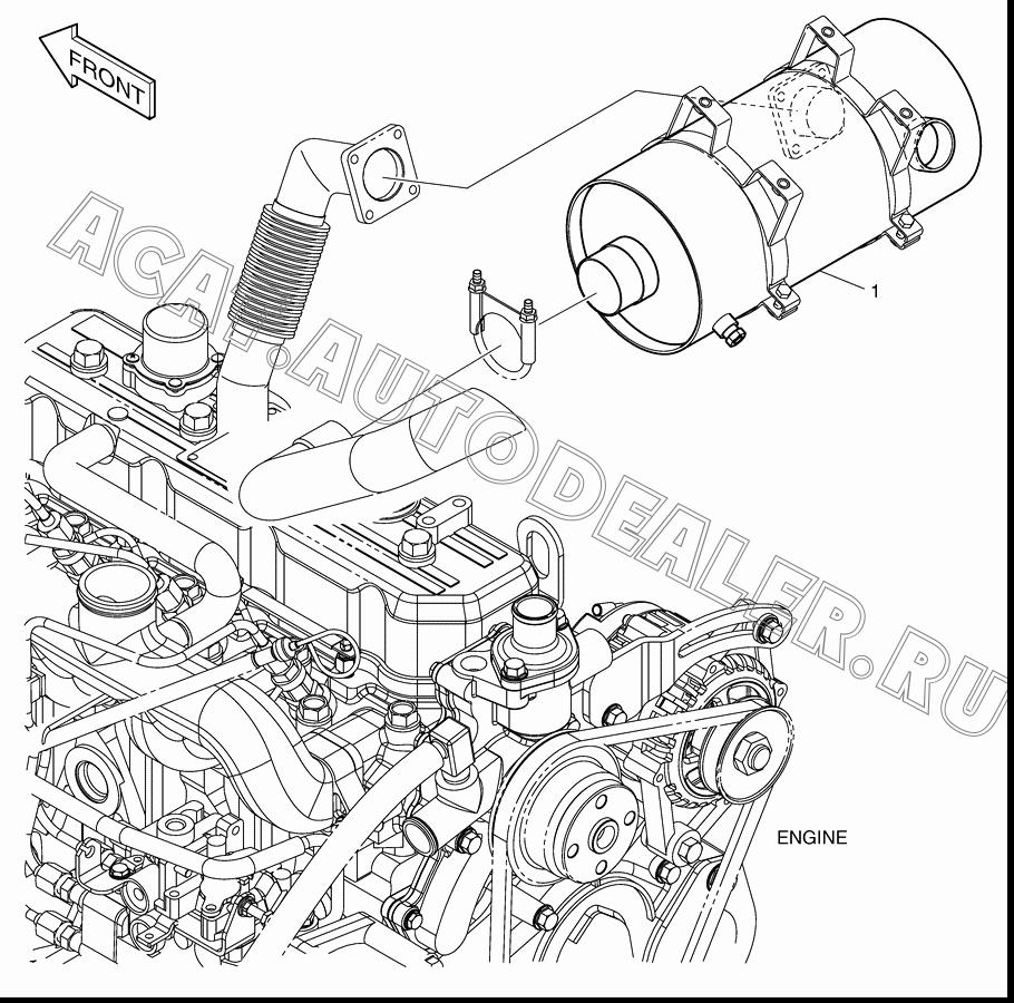 MUFFLER;SPARK ARRESTER K1022419 для Doosan 440 Plus