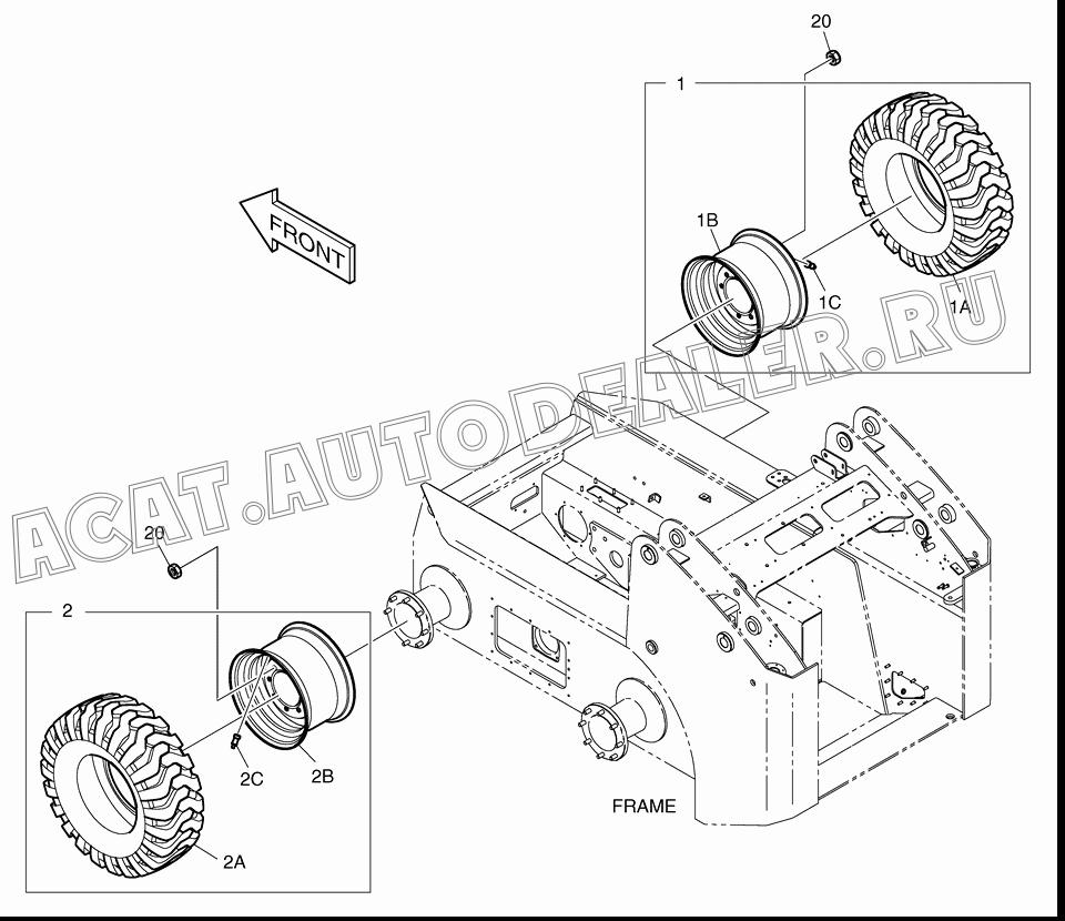 TIRE(10X16.5) K1023018 для Doosan 440 Plus