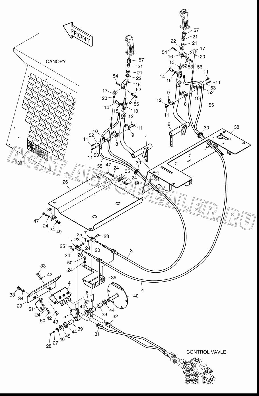 LEVER(L.H) K1021020 для Doosan 440 Plus