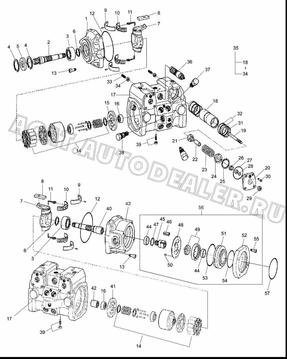 PUMP;HST K1022797 для Doosan 440 Plus