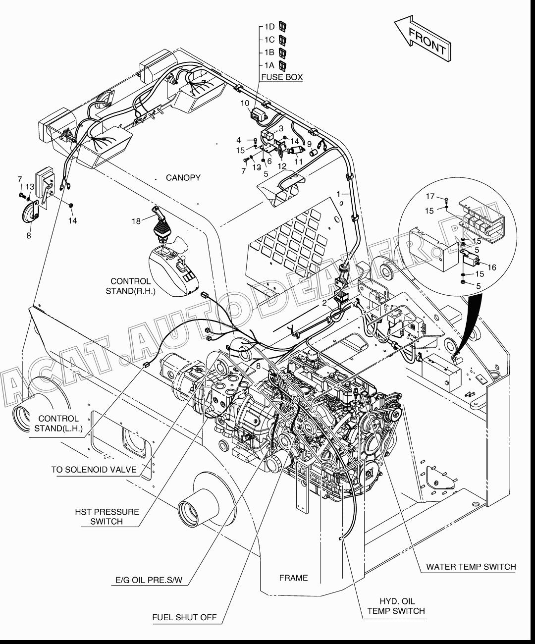 HARNESS;CANOPY K1022119 для Doosan 440 Plus