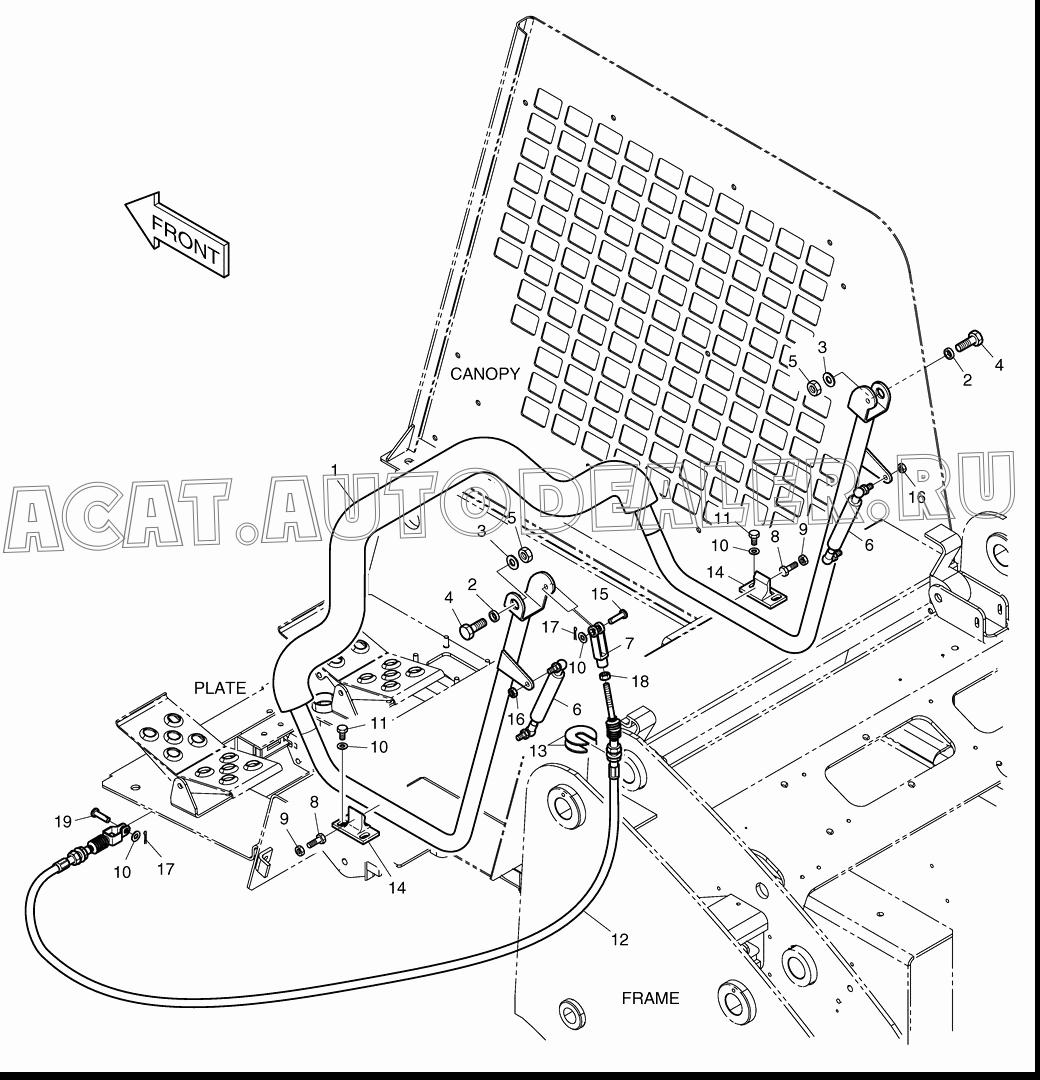 SEAT BAR ASS'Y K1020488 для Doosan 440 Plus