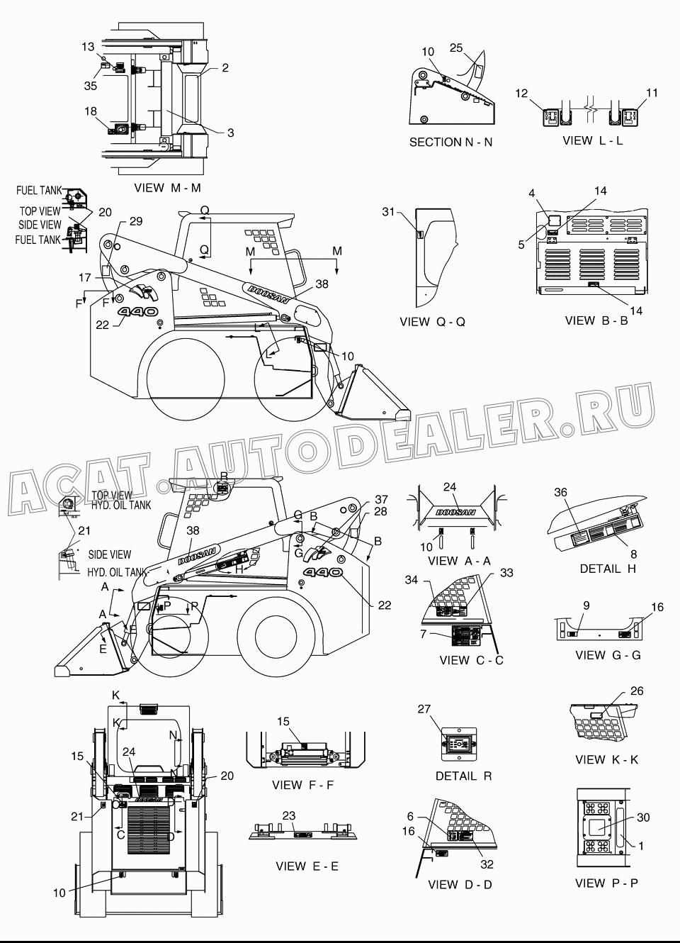 FILM;PEDAL OPERATING K1019987 для Doosan 440 Plus