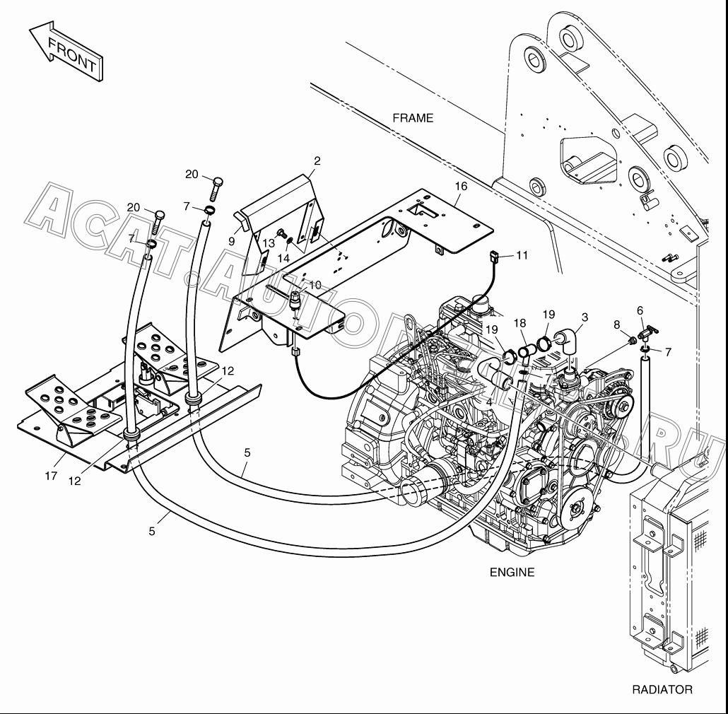 CAB HEATER K1045519 для Doosan 440 Plus