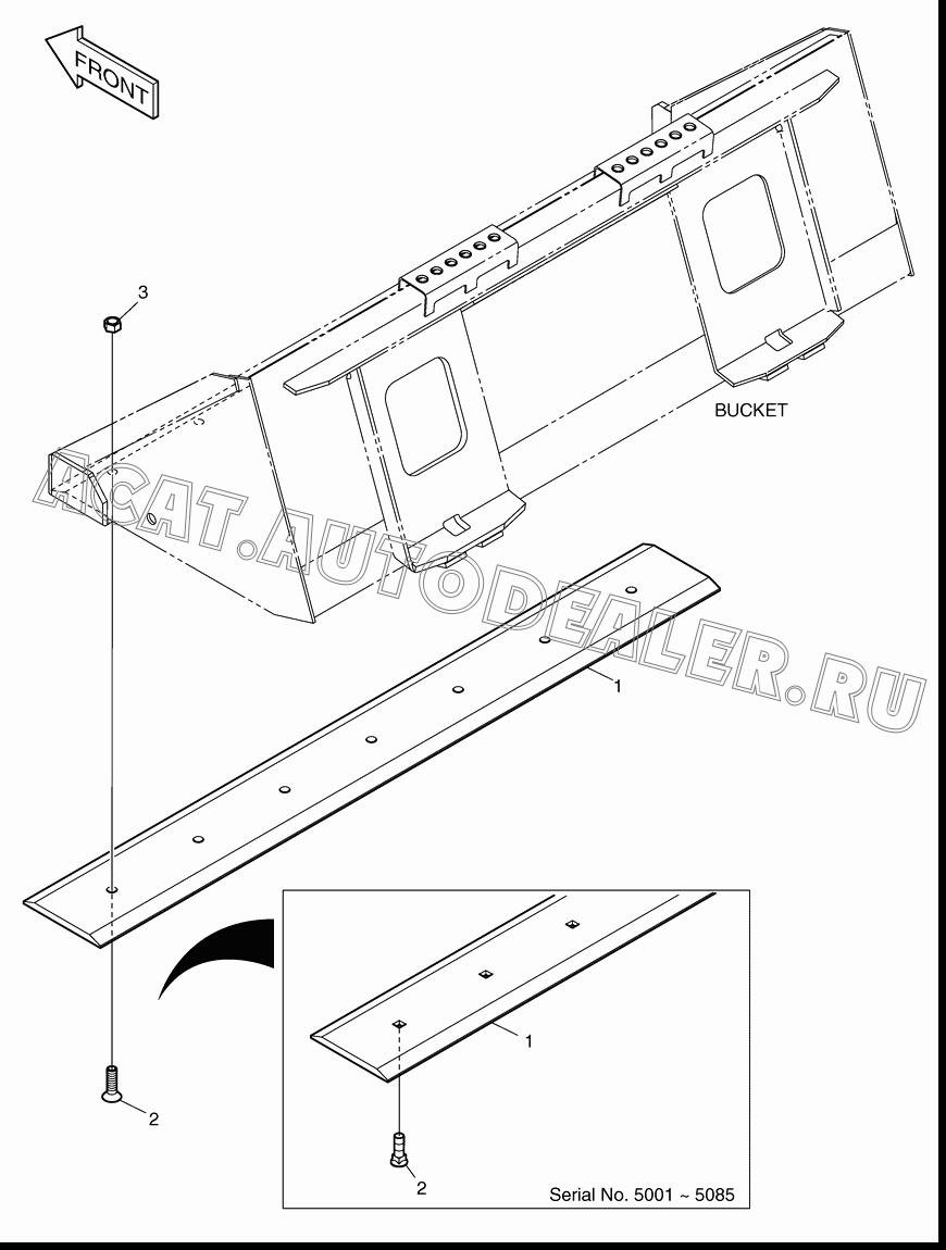 BLADE K1021072A для Doosan 440 Plus