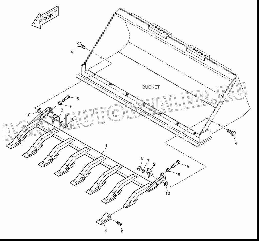 TOOTH BAR K1021280 для Doosan 440 Plus