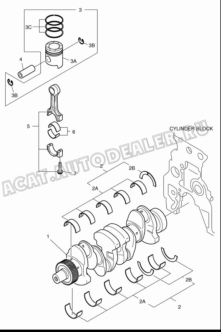 CRANKSHAFT K1019461 для Doosan 450 Plus