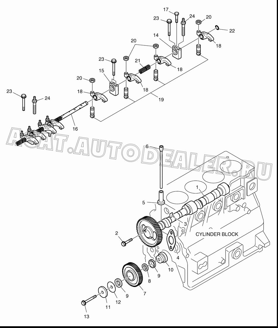 CAMSHAFT ASS'Y K1019495 для Doosan 450 Plus