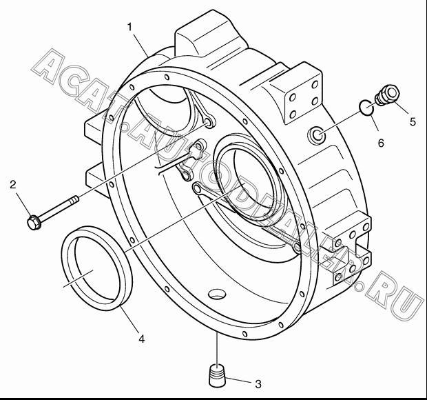 HOUSING;FLY WHEEL K1022434 для Doosan 450 Plus