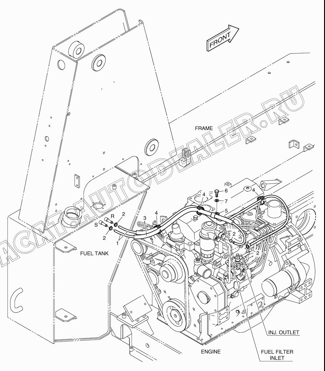 HOSE;BULK K1019639 для Doosan 450 Plus