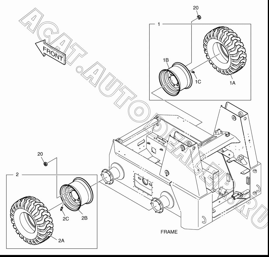 TIRE(12X16.5X8PR) K1022405 для Doosan 450 Plus