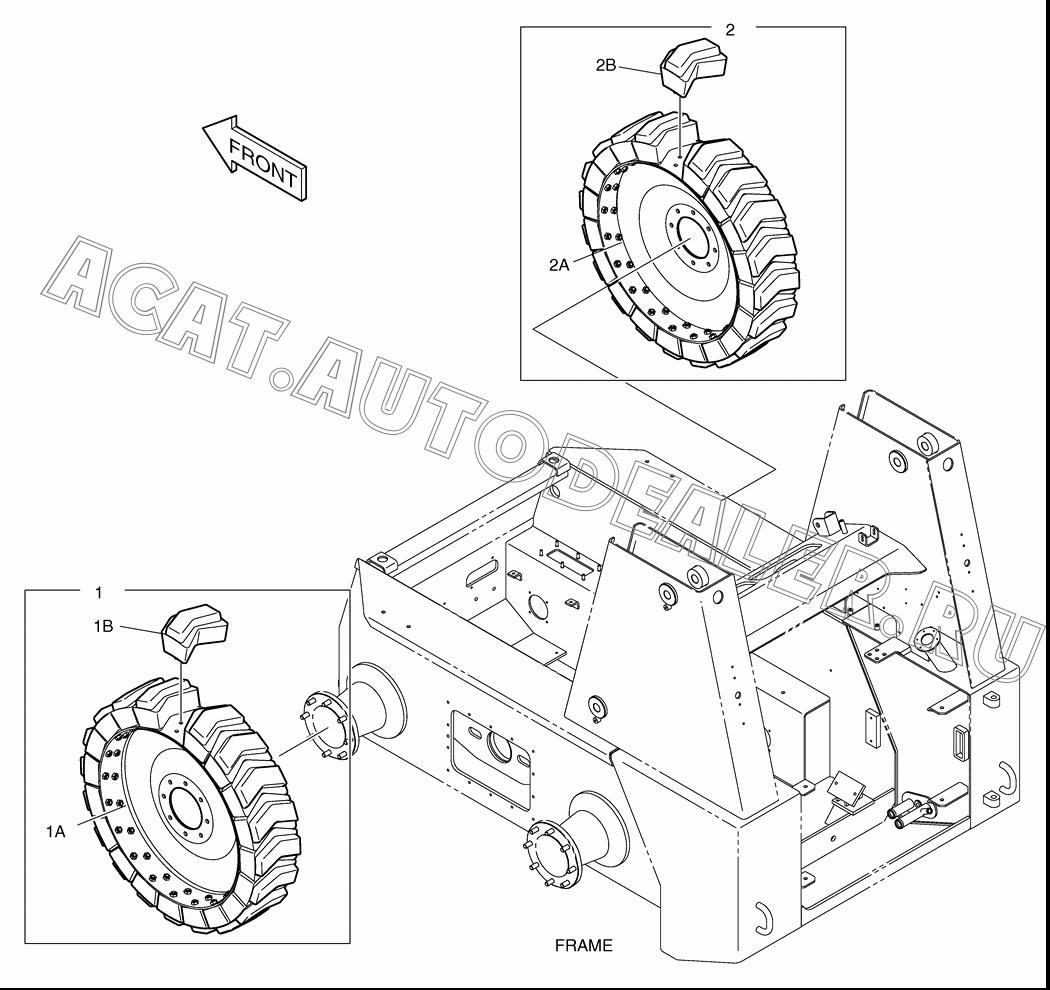 TIRE ASS'Y(8.25X15)(L.H) K1023509 для Doosan 450 Plus