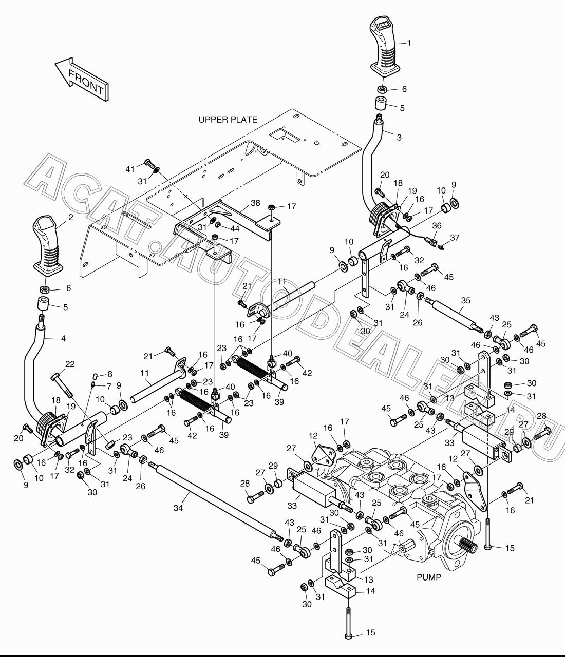 LEVER(R.H) K1021234 для Doosan 450 Plus