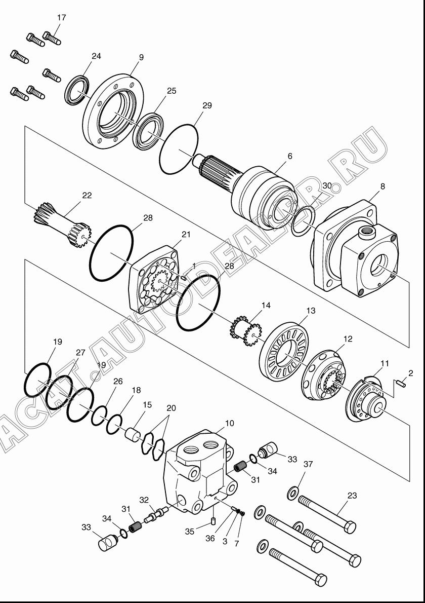 DRIVE MOTOR K1022753 для Doosan 450 Plus