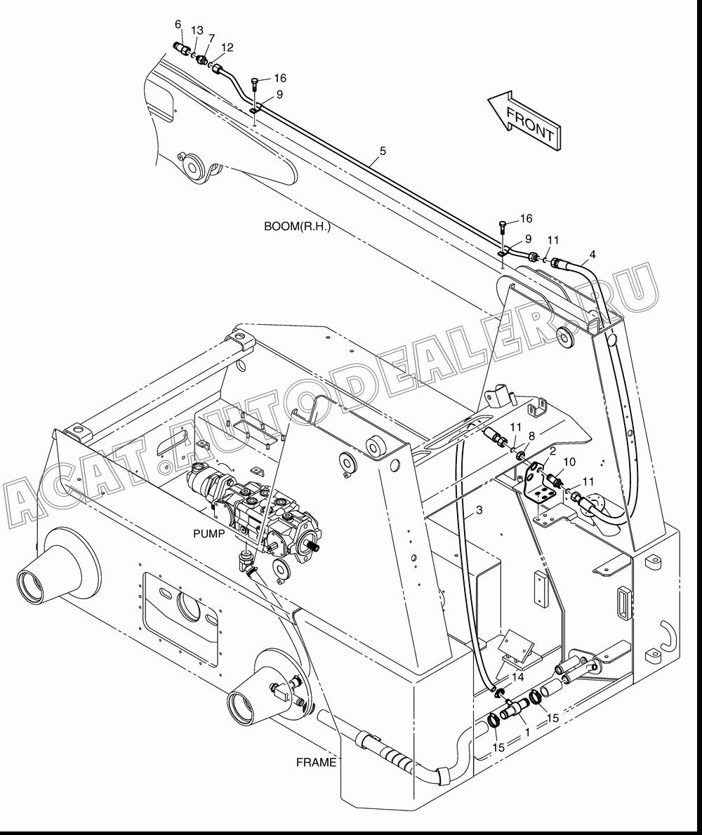 ATTACH RETURN PIPING K1023345 для Doosan 450 Plus