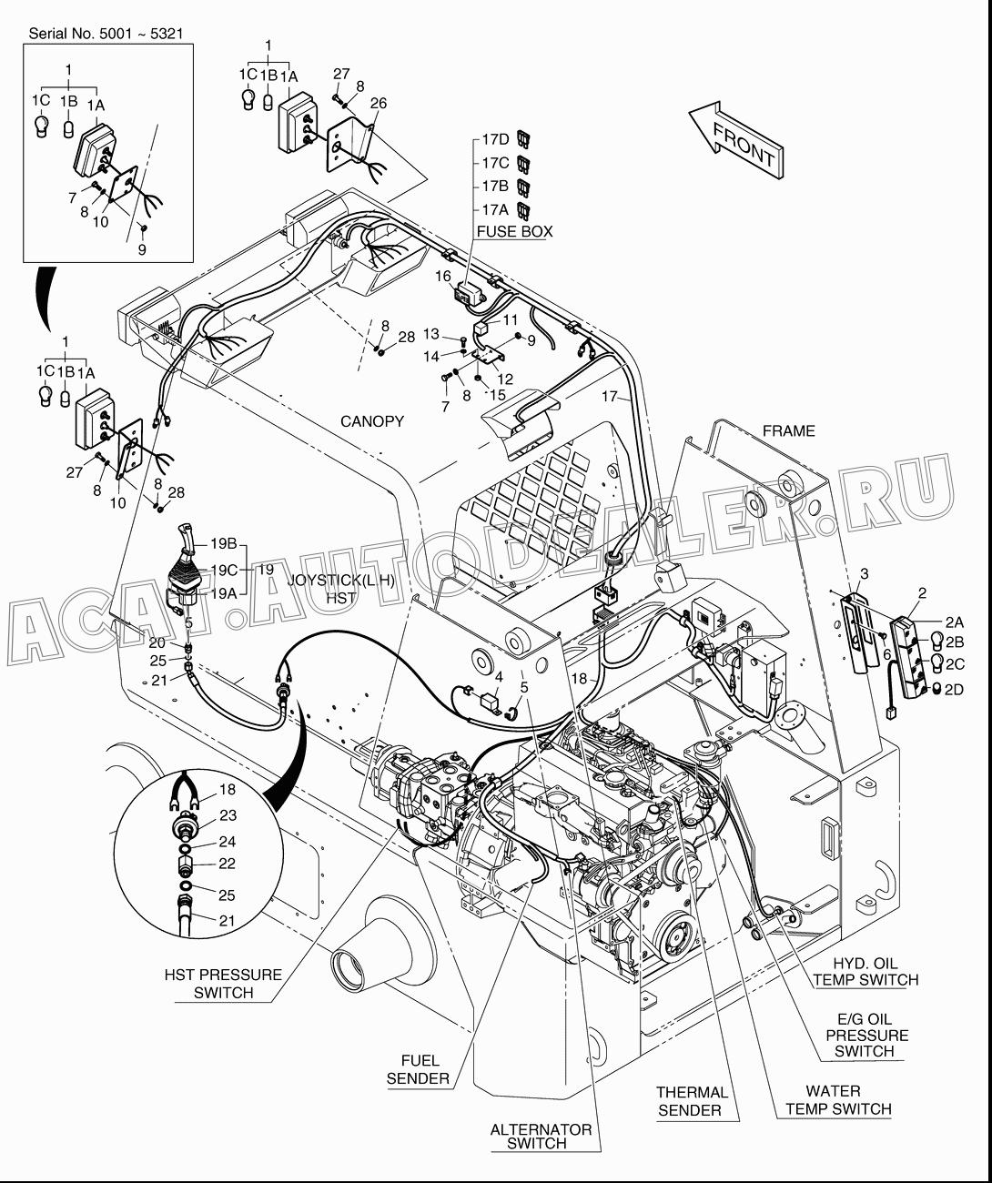 HARNESS;E/G K1022118 для Doosan 450 Plus