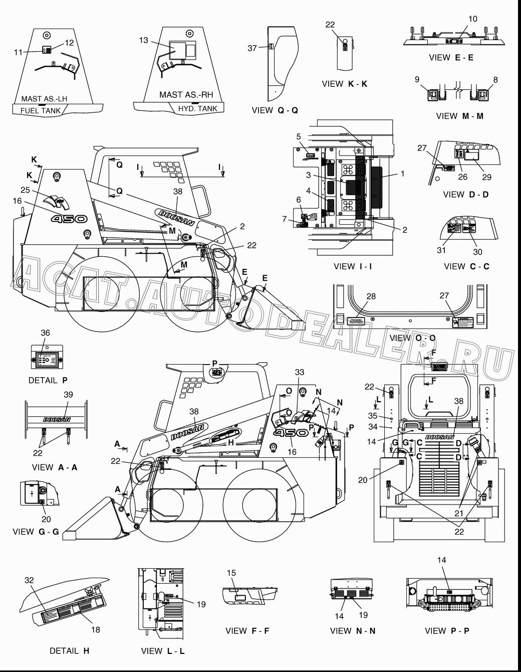 PLATE;ANTI SKID K1019988 для Doosan 450 Plus