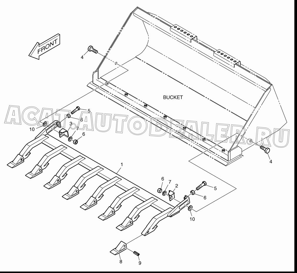 TOOTH BAR K1020134 для Doosan 450 Plus