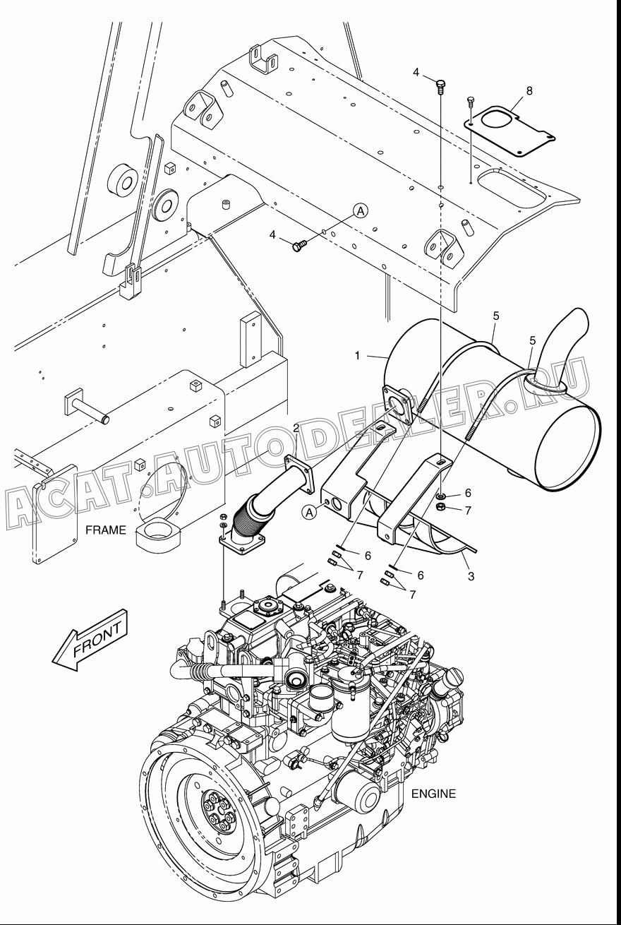 MUFFLER K1038820 для Doosan 450 Plus (Tier-3)