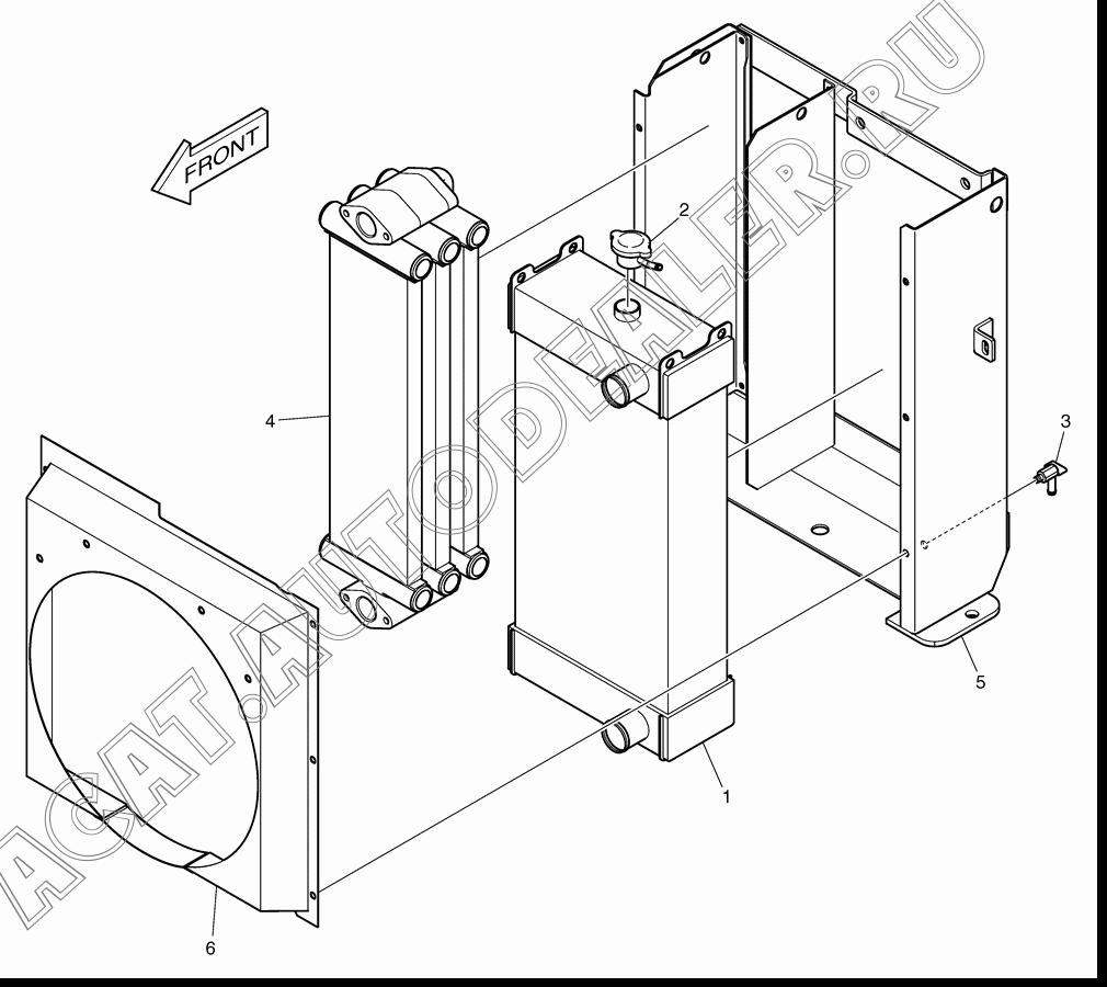 RADIATOR K9006463 для Doosan 450 Plus (Tier-3)