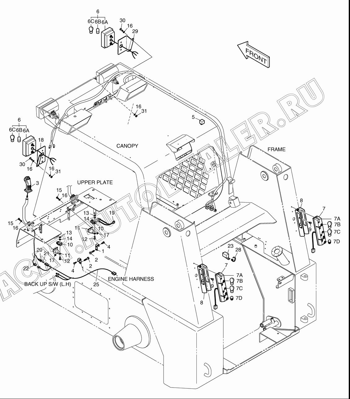 HARNESS;JOINT K1040536 для Doosan 450 Plus (Tier-3)