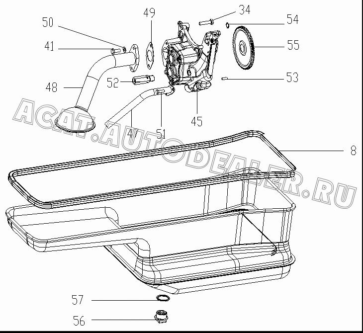 Уплотнительная прокладка 612630010065 для Shaanxi SX3255NR384 (6x4), SX3315DR326, SX3315DV326 (8x4)