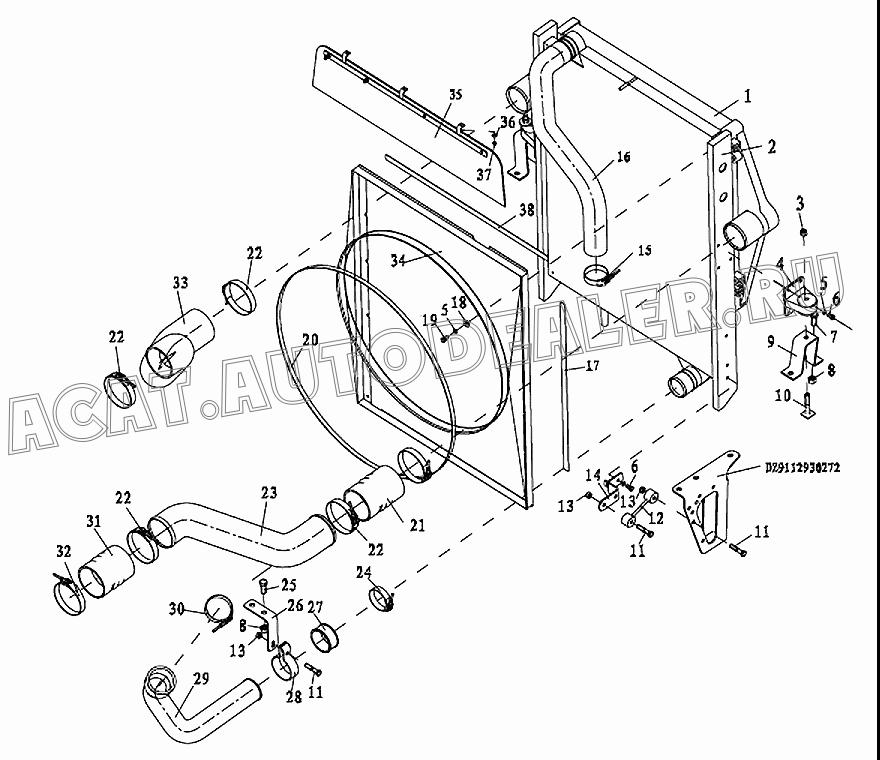 Прокладка DZ9114531013 для Shaanxi SX3255NR384 (6x4), SX3315DR326, SX3315DV326 (8x4)