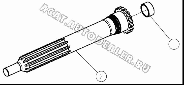 Направляющая втулка 16566 для Shaanxi SX3255NR384 (6x4), SX3315DR326, SX3315DV326 (8x4)