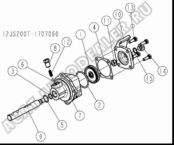 Поршень 14341 для Shaanxi SX3255NR384 (6x4), SX3315DR326, SX3315DV326 (8x4)