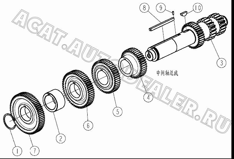 Проставка 12JS160T-1701057 для Shaanxi SX3255NR384 (6x4), SX3315DR326, SX3315DV326 (8x4)