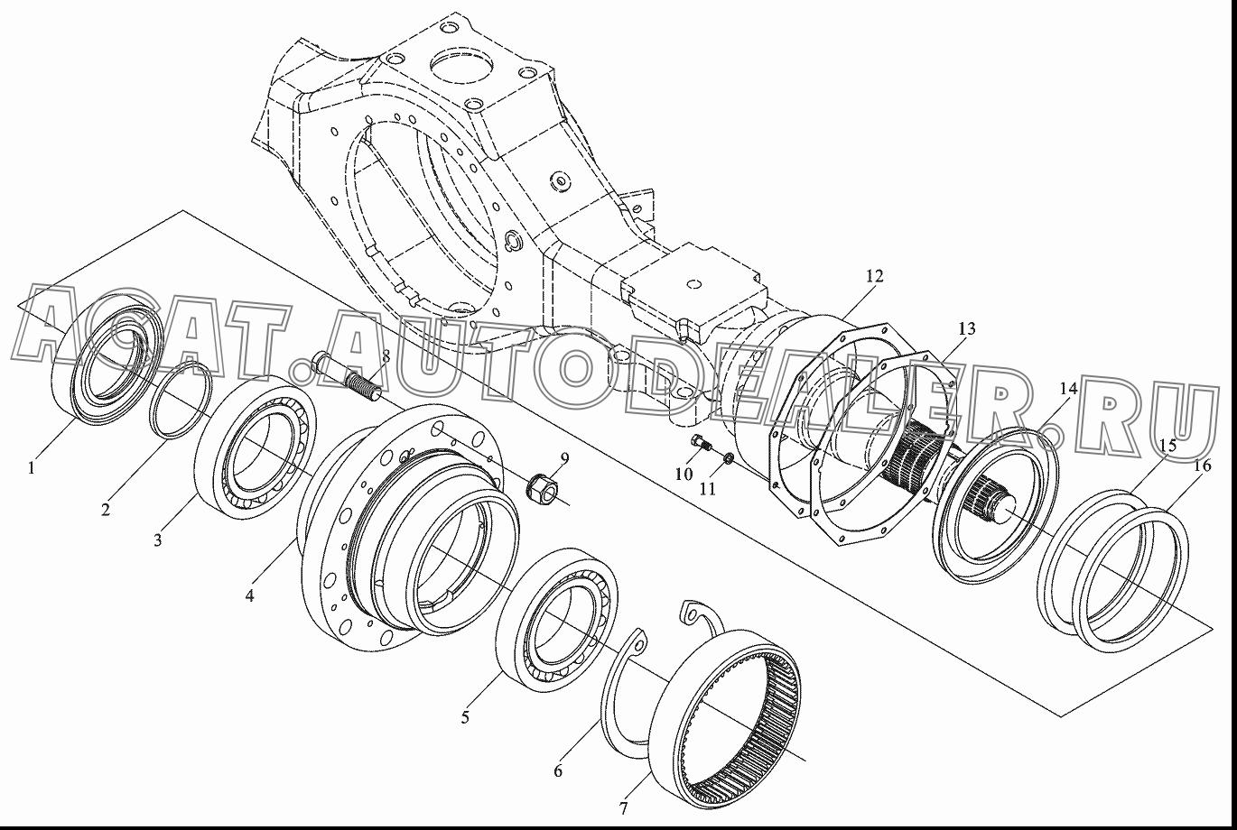 Проставка 99012340017 для Shaanxi SX3255NR384 (6x4), SX3315DR326, SX3315DV326 (8x4)