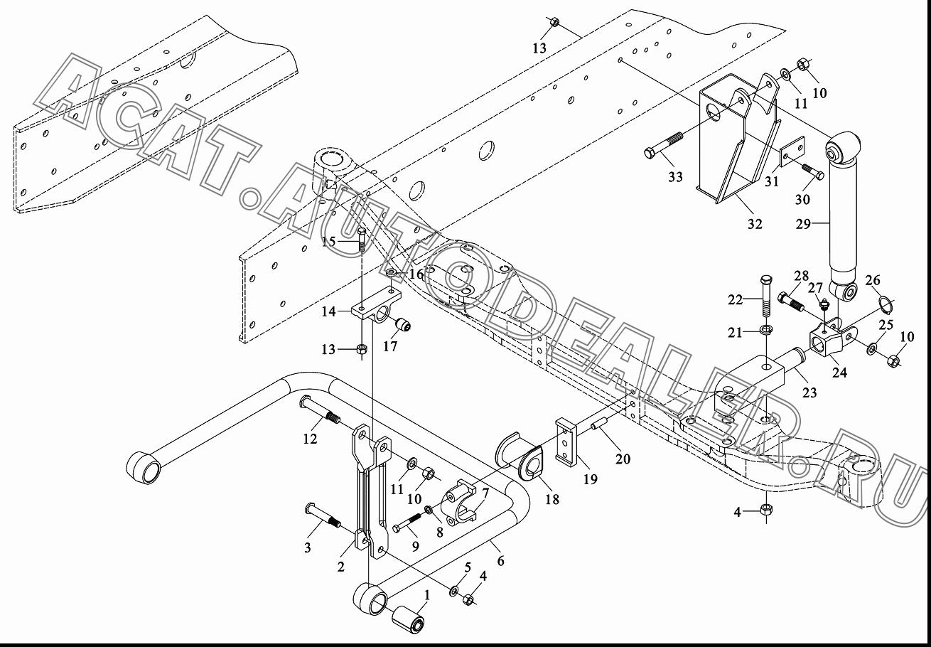 Втулка 199100680052 для Shaanxi SX3255NR384 (6x4), SX3315DR326, SX3315DV326 (8x4)