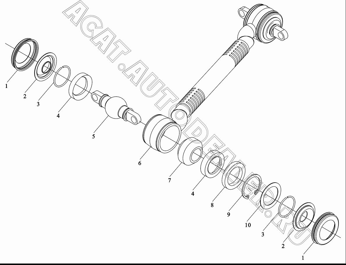 Кольцо стопорное 1990145202838 для Shaanxi SX3255NR384 (6x4), SX3315DR326, SX3315DV326 (8x4)