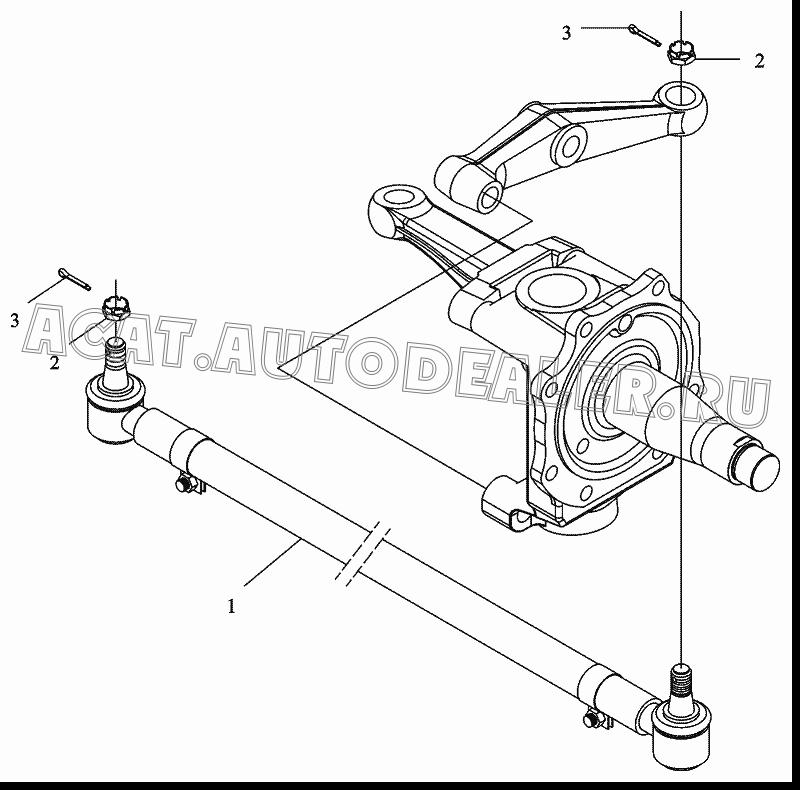 Рулевая тяга 81467106902 для Shaanxi SX3255NR384 (6x4), SX3315DR326, SX3315DV326 (8x4)