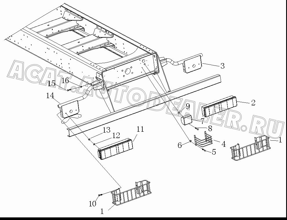 Защитная решетка DZ93189941030 для Shaanxi SX3255NR384 (6x4), SX3315DR326, SX3315DV326 (8x4)