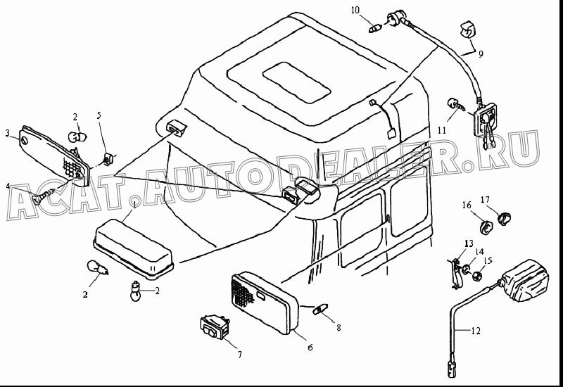 Фонарь заднего освещения 81.25201.6207 для Shaanxi SX3255NR384 (6x4), SX3315DR326, SX3315DV326 (8x4)