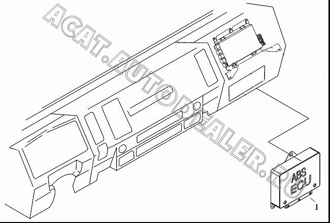 Блок ABS DZ9100580211 для Shaanxi SX3255NR384 (6x4), SX3315DR326, SX3315DV326 (8x4)