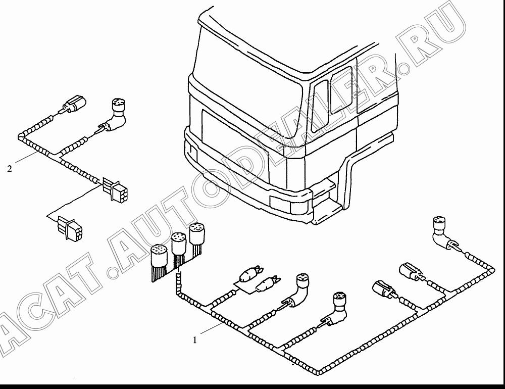 Жгут левой передней части DZ9100772193 для Shaanxi SX3255NR384 (6x4), SX3315DR326, SX3315DV326 (8x4)