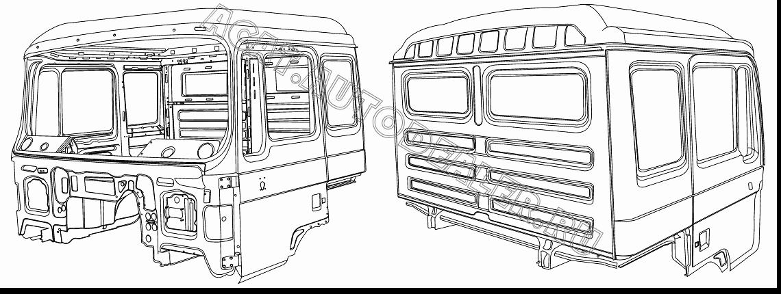 Низкая кабина увеличенная DC13241100303 для Shaanxi SX3255NR384 (6x4), SX3315DR326, SX3315DV326 (8x4)