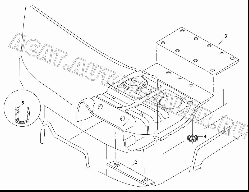 Изоляция кожуха DZ1642690011 для Shaanxi SX3255NR384 (6x4), SX3315DR326, SX3315DV326 (8x4)