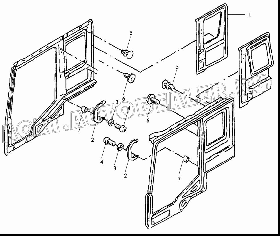 Внутренняя панель правая DZ1644610012 для Shaanxi SX3255NR384 (6x4), SX3315DR326, SX3315DV326 (8x4)